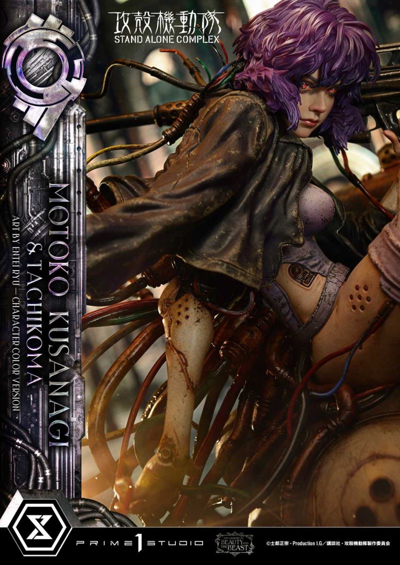 Motoko Kusanagi & Tachikoma - GHOST IN THE SHELL STAND ALONE COMPLEX Art by Entei Ryu Character [color version]