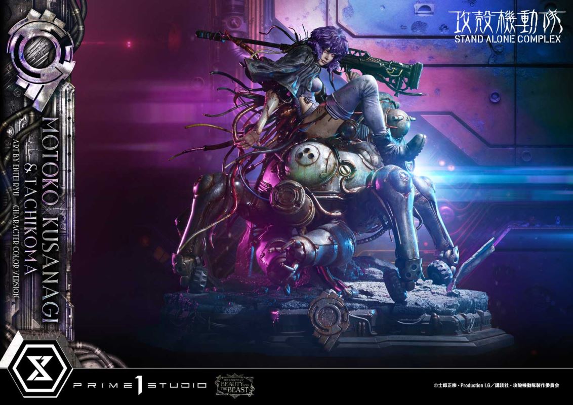 Motoko Kusanagi & Tachikoma - GHOST IN THE SHELL STAND ALONE COMPLEX Art by Entei Ryu Character [color version]