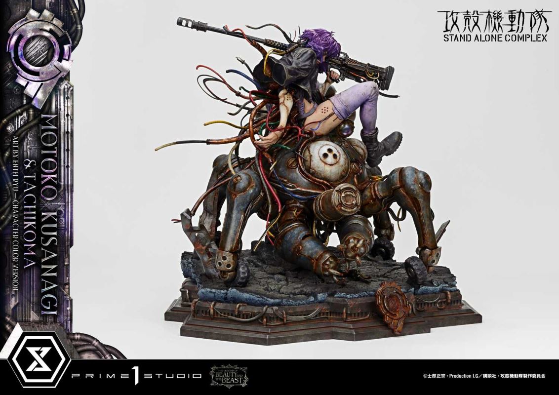 Motoko Kusanagi & Tachikoma - GHOST IN THE SHELL STAND ALONE COMPLEX Art by Entei Ryu Character [color version]