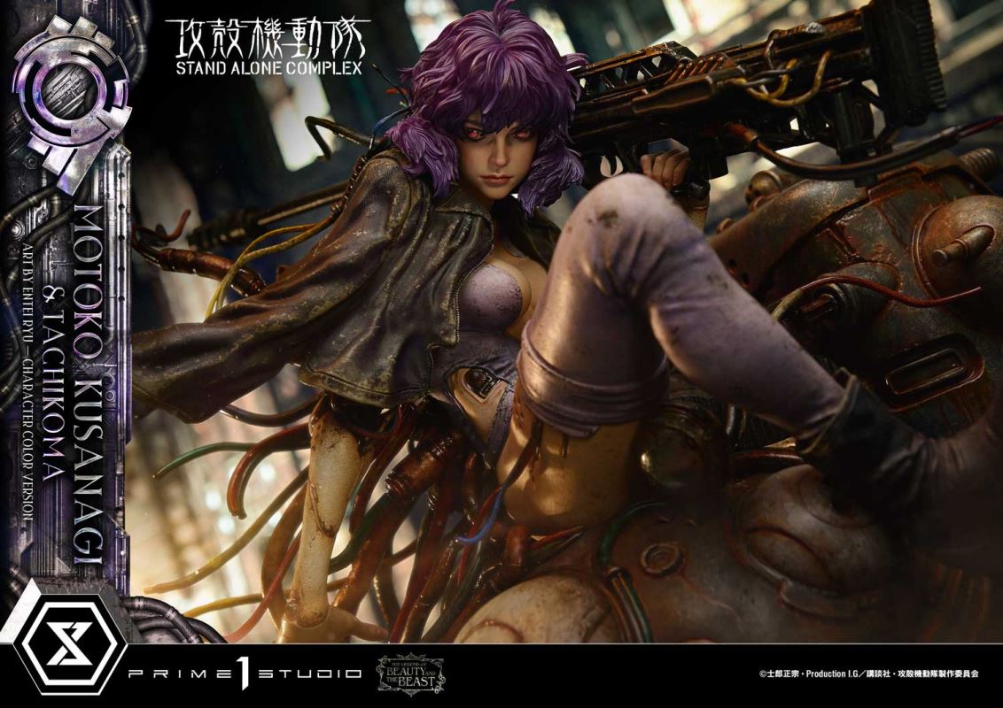 Motoko Kusanagi & Tachikoma - GHOST IN THE SHELL STAND ALONE COMPLEX Art by Entei Ryu Character [color version]