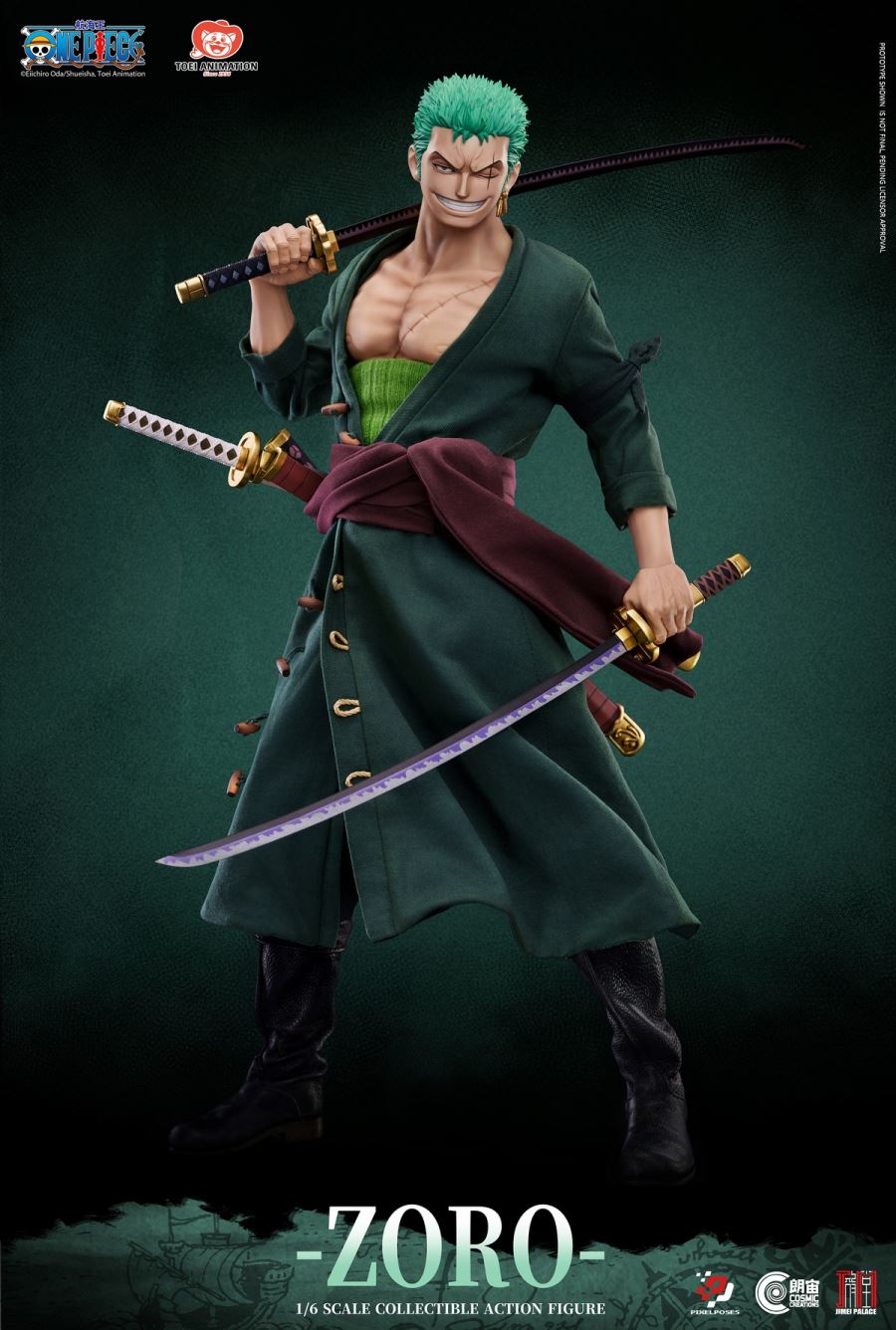 Zoro - One Piece Platinum Silicone Action Figure 1/6 [Licensed]