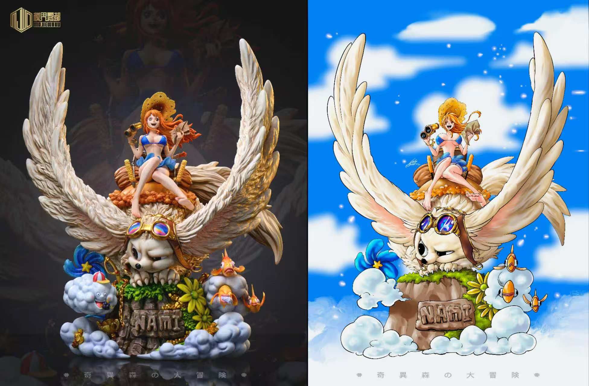  Nami & Long-eared cat - One Piece