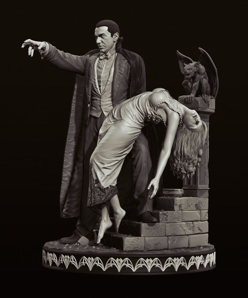 แชร์ภาพต้นแบบซีจีงานปั้น Dracula งาม ๆ จาก Infinite Statue