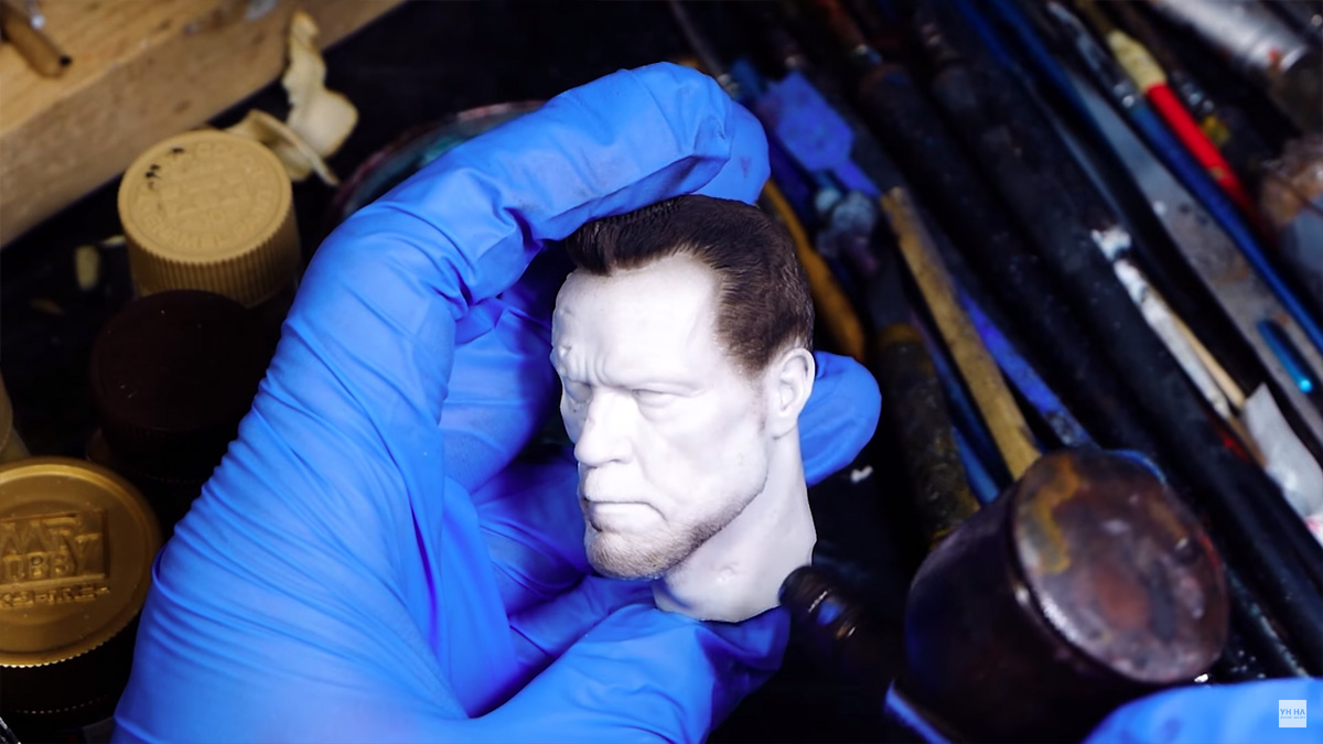 ดูขั้นตอนการปั้นและลงสี Terminator Battle Damages Ver แบบมืออาชีพ