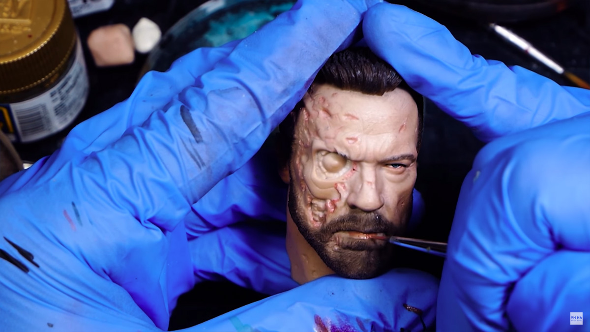 ดูขั้นตอนการปั้นและลงสี Terminator Battle Damages Ver แบบมืออาชีพ