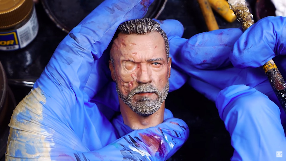 ดูขั้นตอนการปั้นและลงสี Terminator Battle Damages Ver แบบมืออาชีพ