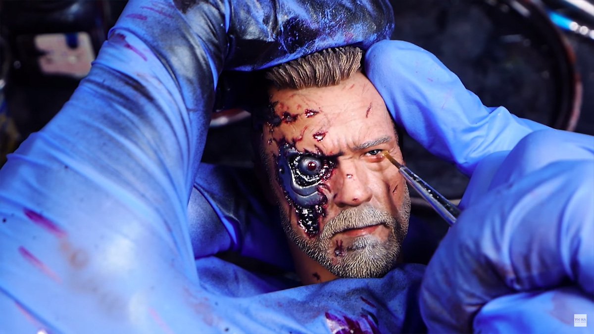 ดูขั้นตอนการปั้นและลงสี Terminator Battle Damages Ver แบบมืออาชีพ