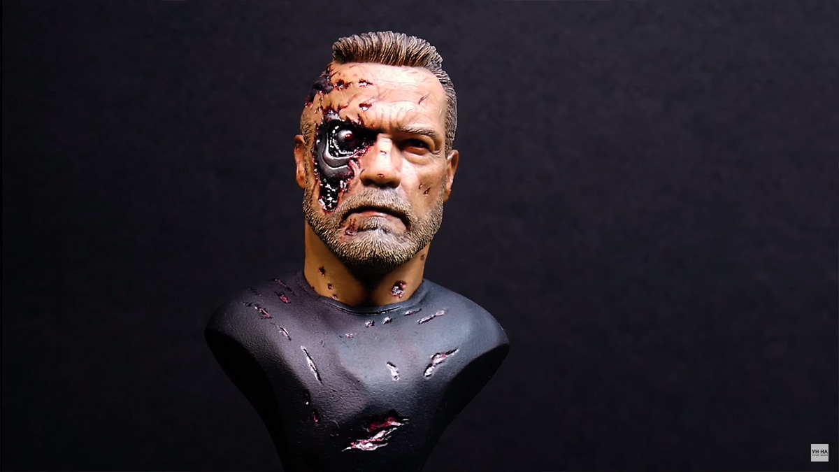 ดูขั้นตอนการปั้นและลงสี Terminator Battle Damages Ver แบบมืออาชีพ