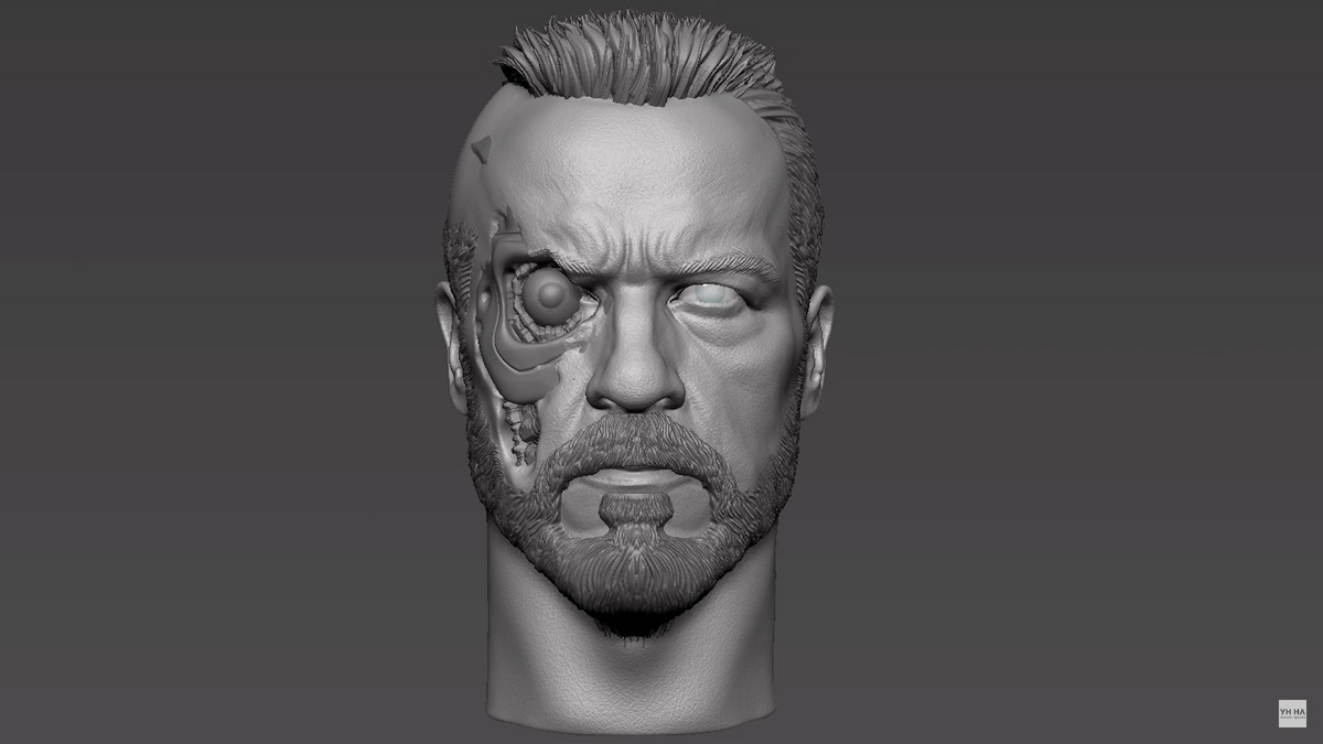 ดูขั้นตอนการปั้นและลงสี Terminator Battle Damages Ver แบบมืออาชีพ