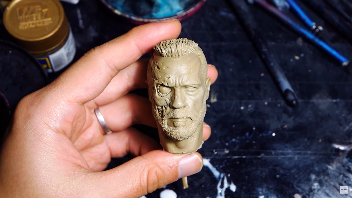 ดูขั้นตอนการปั้นและลงสี Terminator Battle Damages Ver แบบมืออาชีพ