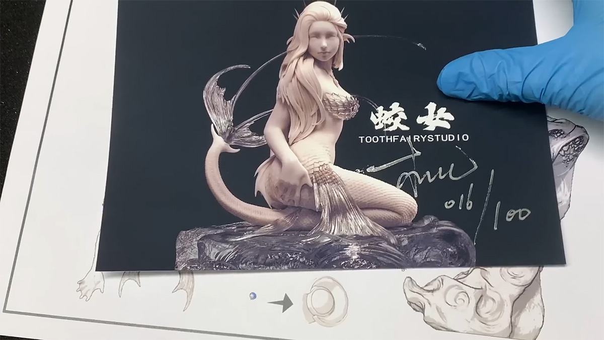 ขั้นตอนงานเพ๊นท์เรซิ่น Little Mermaid สวย ๆ โดย Karinto painting