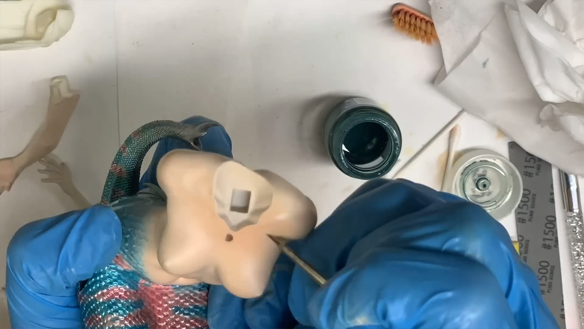 ขั้นตอนงานเพ๊นท์เรซิ่น Little Mermaid สวย ๆ โดย Karinto painting