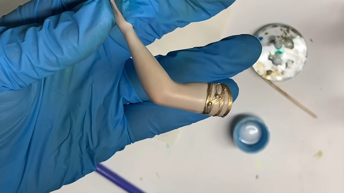 ขั้นตอนงานเพ๊นท์เรซิ่น Little Mermaid สวย ๆ โดย Karinto painting