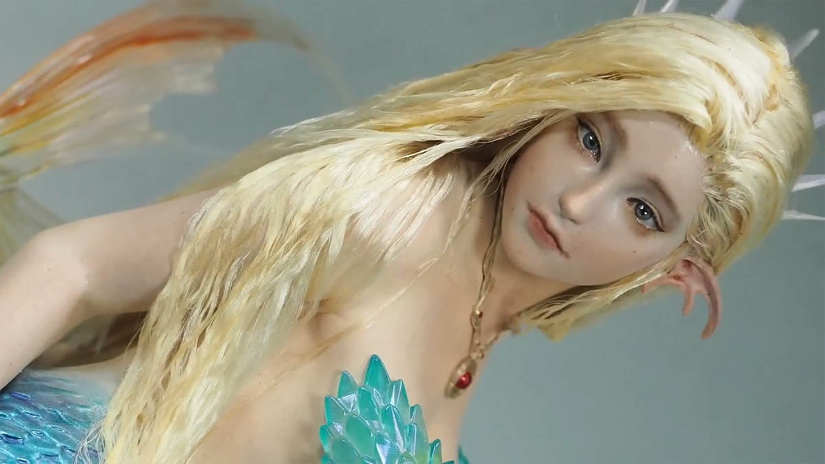 ขั้นตอนงานเพ๊นท์เรซิ่น Little Mermaid สวย ๆ โดย Karinto painting