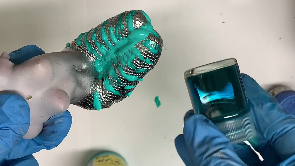 ขั้นตอนงานเพ๊นท์เรซิ่น Little Mermaid สวย ๆ โดย Karinto painting