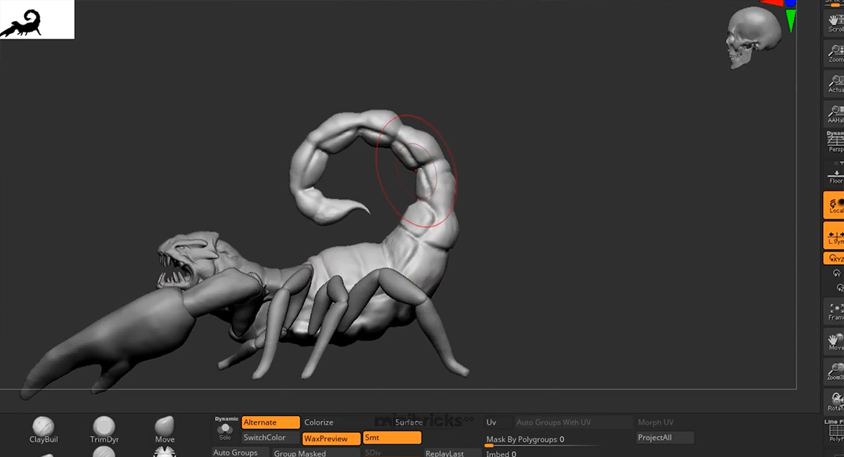 ชมขั้นตอนการสร้างไดโอรามาสวย ๆ Two-Headed Scorpion Guards an old palace