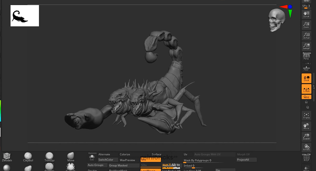 ชมขั้นตอนการสร้างไดโอรามาสวย ๆ Two-Headed Scorpion Guards an old palace