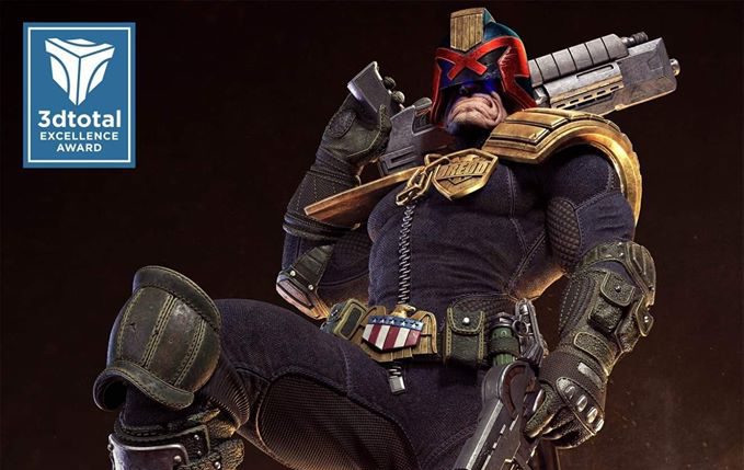 ชมทีเซอร์สวย ๆ กับงานปั้น statue ขนาด 1/4 ของ Judge Dredd จากค่าย Q-Collectibles