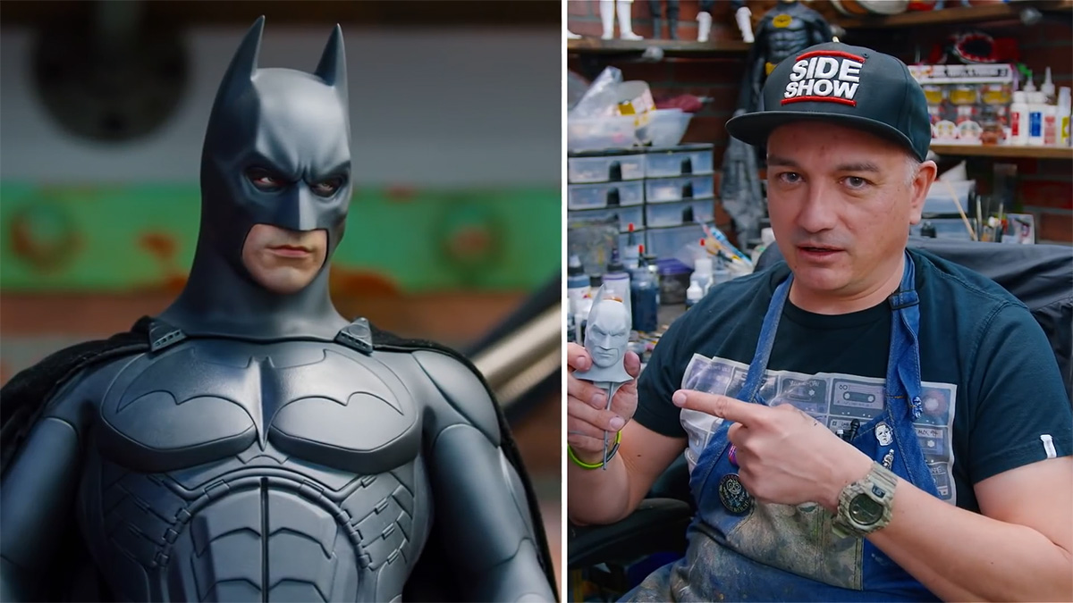 Sideshow โชว์การลงสี Batman The Dark Knight Premium Format Figure