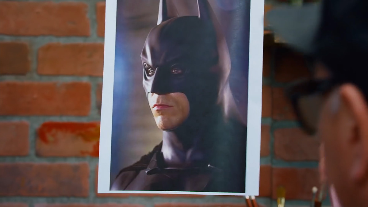 Sideshow โชว์การลงสี Batman The Dark Knight Premium Format Figure