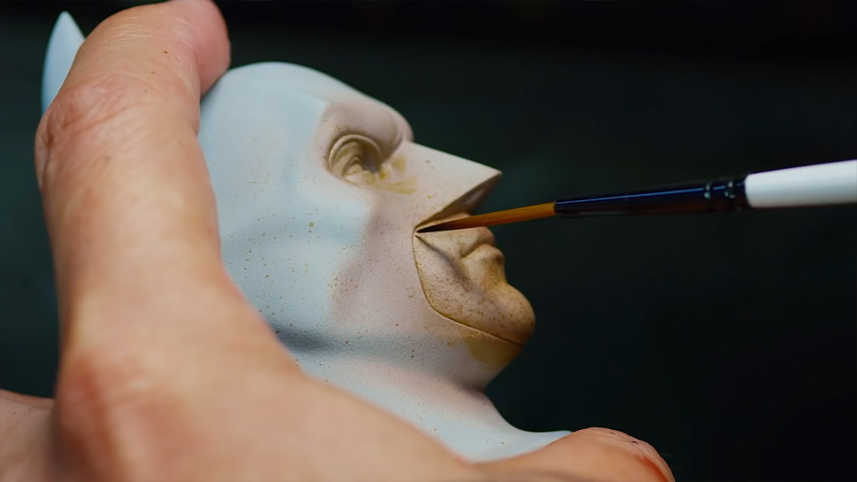 Sideshow โชว์การลงสี Batman The Dark Knight Premium Format Figure