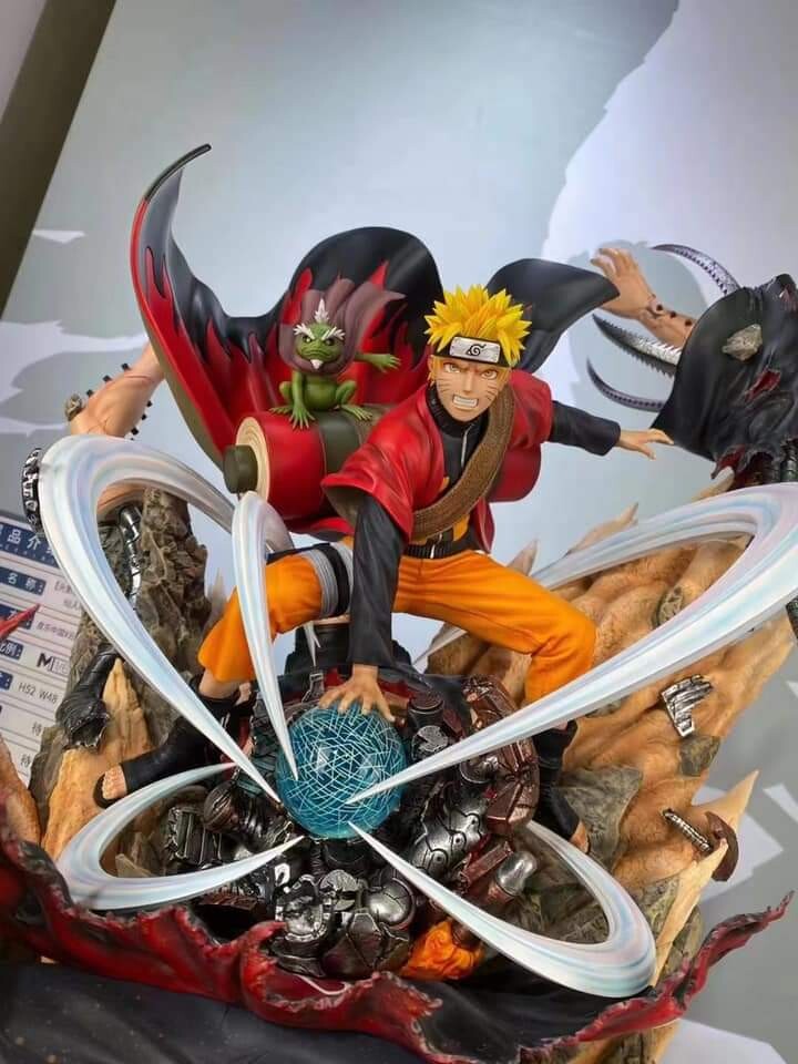 ภาพถ่ายจริงกับงานปั้นเรซิ่นต้นแบบนารูโตะของค่าย Pickstar Studios