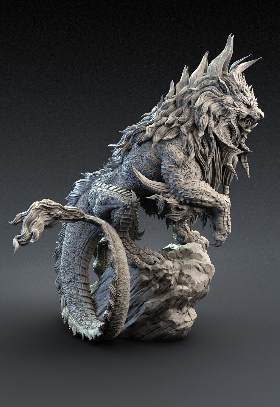 งานปั้น Creature Fantasy Narasimha Watcher of the Death โดย R-One